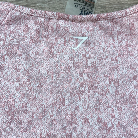 Pink Gymshark Cropped Keyhole Workout LongSleeve Top Small - Picture 8 of 9